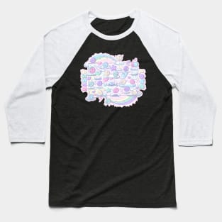 Cute sassy love hearts on clouds in kawaii style Baseball T-Shirt